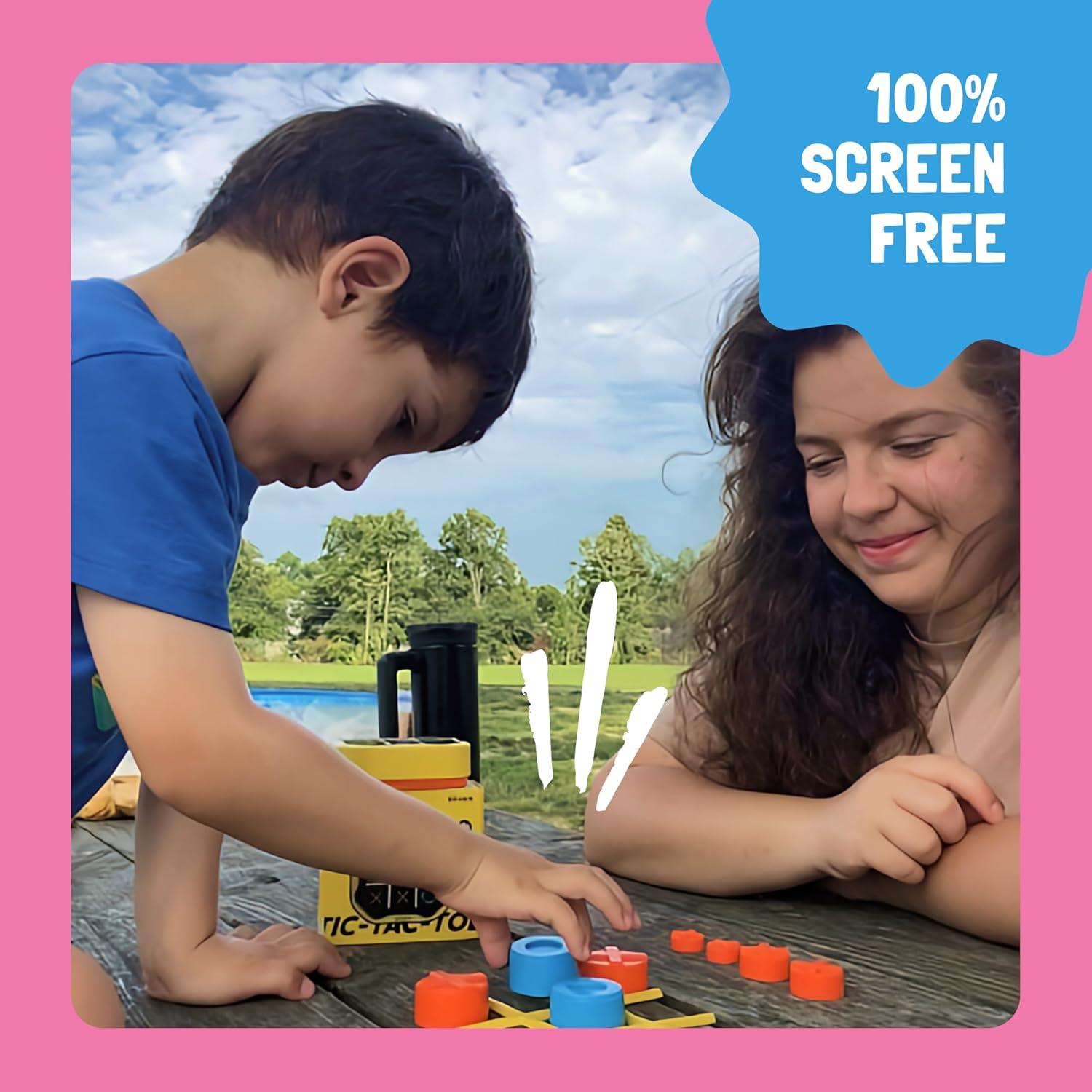 image:imageGiiKER Tic Tac Toe Bolt Game Original 3in1 Handheld Games Portable Travel Games for Car Ride Toys Gift Idea for Kids and Adults Stocking Stuffers Birthday Gifts for Boys Girls YellowPink
