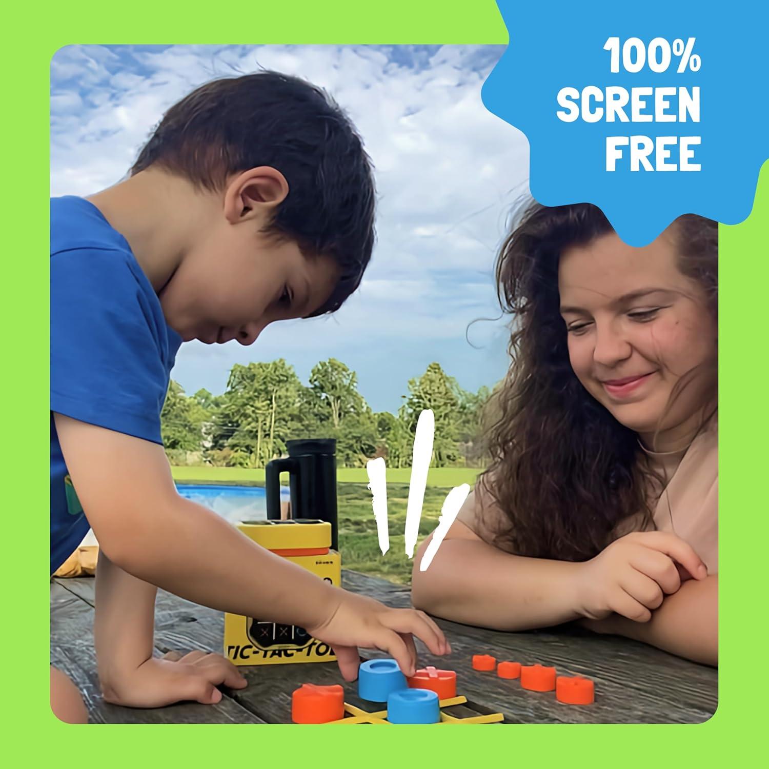 image:imageGiiKER Tic Tac Toe Bolt Game Original 3in1 Handheld Games Portable Travel Games for Car Ride Toys Gift Idea for Kids and Adults Stocking Stuffers Birthday Gifts for Boys Girls YellowGreen