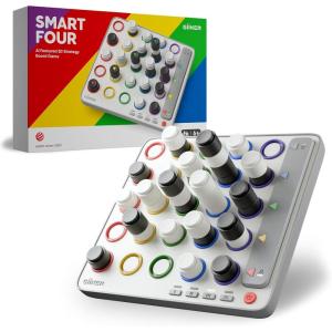 GiiKER Smart Four, 3D AI-Powered 4 in a Row Game, Strategy Board Games with Integrated Referee for 1-2 Players, Travel Games for Ages 6-12 and up, Birthday Gift for Kids Family Game Night