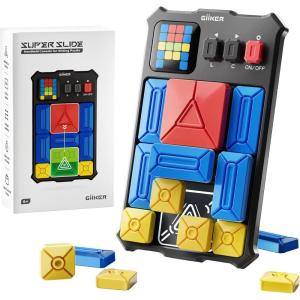 GiiKER Super Slide Puzzle Games, Original 500+ Challenges Brain Teaser Puzzle, Toys for Kids, Travel Games Birthday Gifts Easter Stocking Stuffers for Boys Girls, Activities for Road Trips – Lavender(Black)